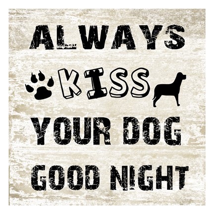 Framed Good Night Doggy Print