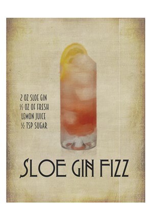 Framed Sloe Gin Fizz Print