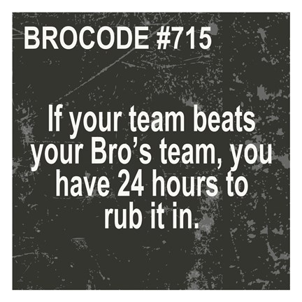 Framed Bro Code 715 Print