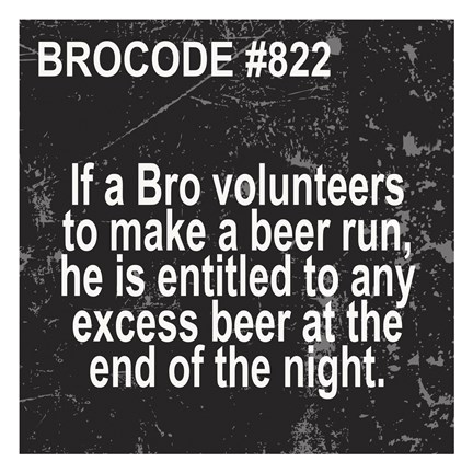 Framed Bro Code 822 Print