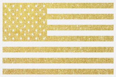 Framed Gold Flag 3 Print
