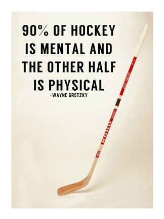 Framed 90% Of Hockey Print