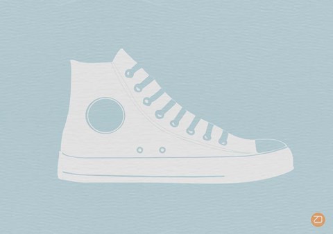 Framed White Shoe Print