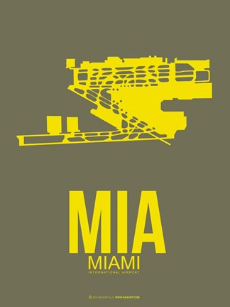 Framed MIA Miami 1 Print