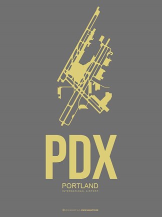 Framed PDX Portland 2 Print