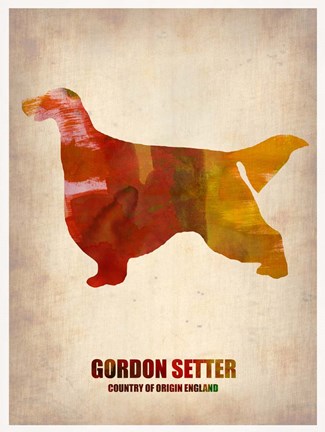 Framed Gordon Setter 1 Print