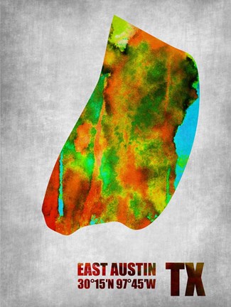 Framed East Austin Texas Print