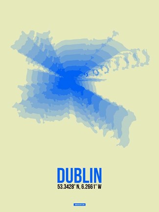 Framed Dublin Radiant Map 1 Print