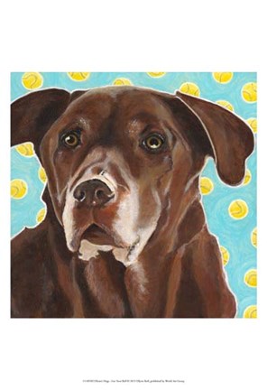 Framed Dlynn&#39;s Dogs - Get Your Ball Print