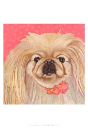 Framed Dlynn&#39;s Dogs - Pinky Print