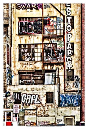 Framed Urban Tags I Print