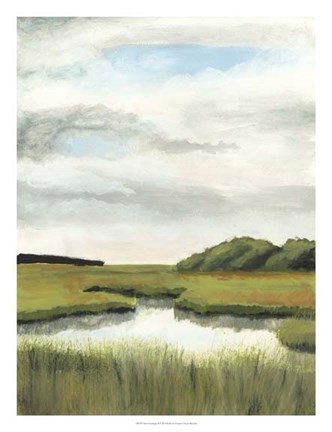 Framed Marsh Landscapes II Print