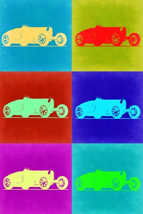 Framed Bugatti Pop Art 2 Print