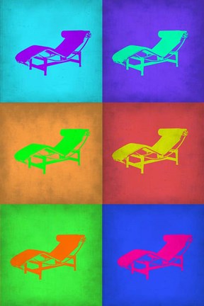Framed Lounge Chair Pop Art 1 Print