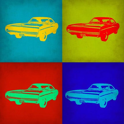 Framed Dodge Charger Pop Art 1 Print