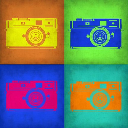 Framed Camera Pop Art 1 Print