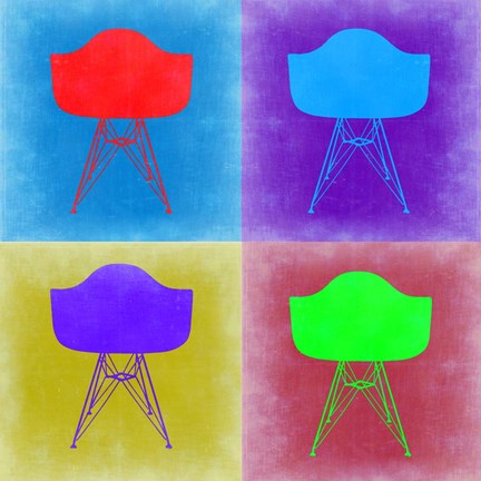 Framed Eames Chair Pop Art 3 Print