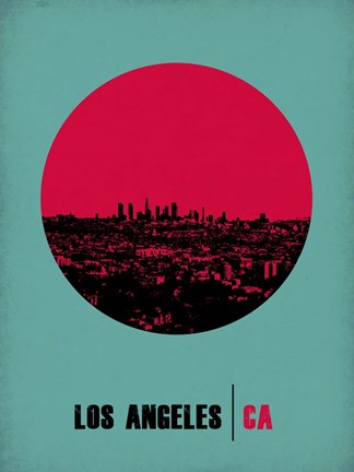 Framed Los Angeles Circle 1 Print