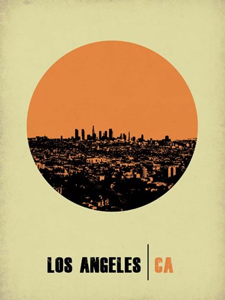 Framed Los Angeles Circle 2 Print