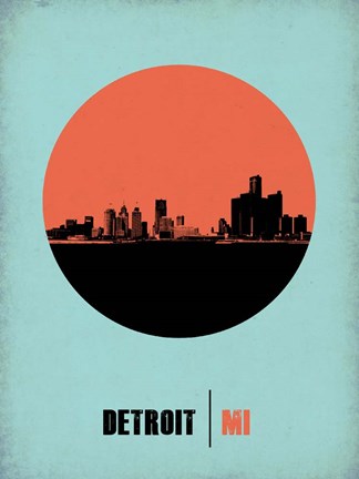 Framed Detroit Circle 2 Print