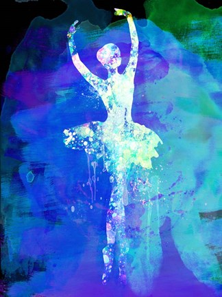 Framed Ballerina&#39;s Dance Watercolor 4 Print