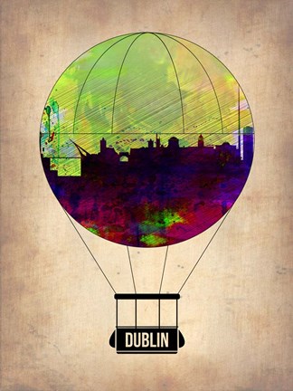 Framed Dublin Air Balloon Print