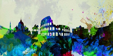 Framed Rome City Skyline Print