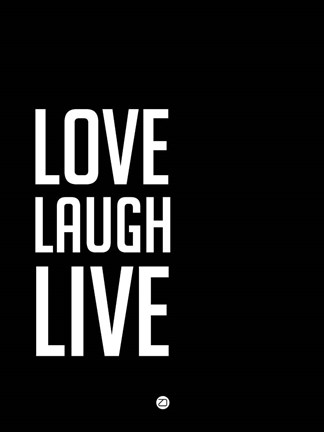 Framed Love Laugh Live Black Print