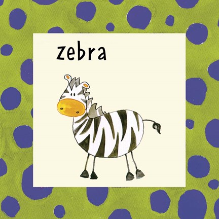 Framed Zebra with Border Print