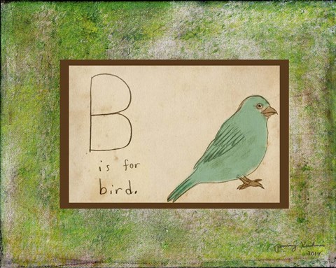 Framed B is For Bird Print