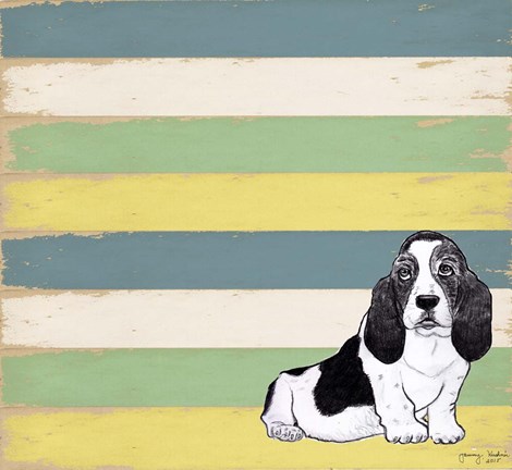 Framed Basset Hound 2 Print