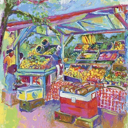 Framed Fruit Market Print