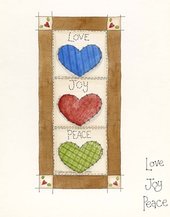 Framed Love, Peace, Joy Print