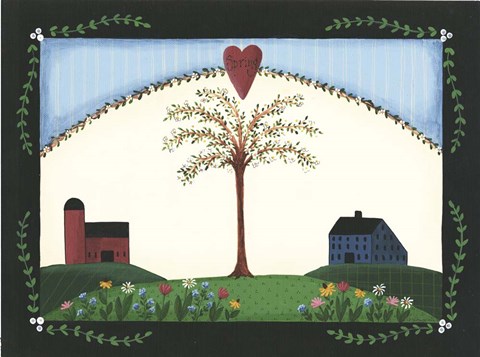 Framed Spring Tree Print