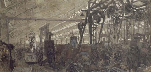 Framed Forge: Weapons Factory in Lyon, 1916-1917 Print