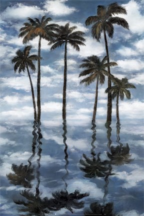 Framed Mirrored Palms Print