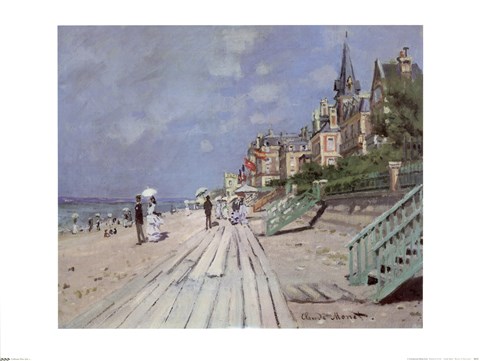Framed Beach At Trouville Print