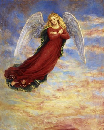 Framed Angel In The Sky Print
