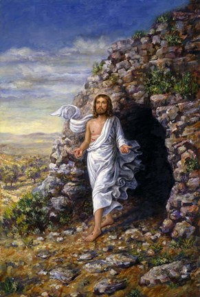Framed Jesus Rises Print