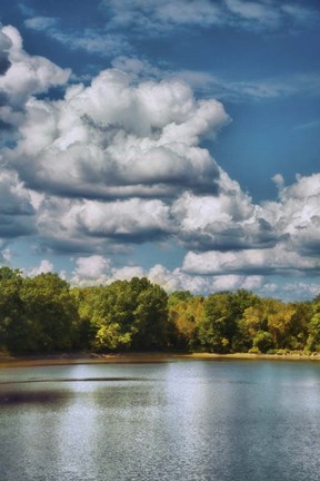 Framed Clouds Over The River Cove Print
