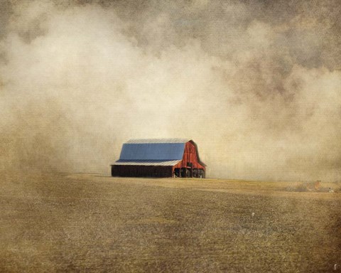 Framed Red Barn In Missouri Print