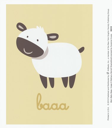 Framed Barn Baby Baaa Print