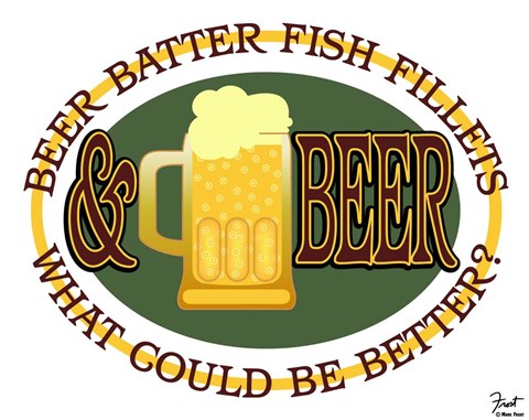 Framed Beer Batter Fish Fillets Print