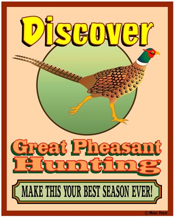 Framed Discover Pheasant Hunting Print