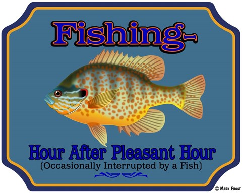 Framed Fishing Hour After Hour Print