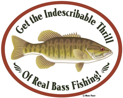 Framed Thrill Of Bass Fishing Print