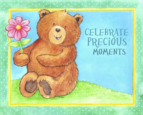 Framed Celebrate Precious Bear Print