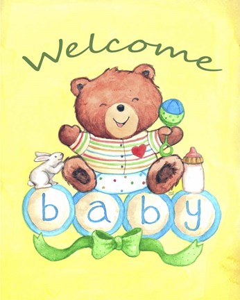 Framed Baby Bear Welcome Print