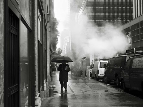 Framed NYC Rain Print