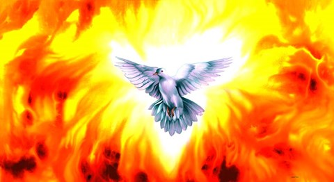 Framed Holy Spirit Fire Print